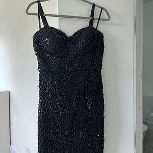 Like new all black sequined cocktail dress